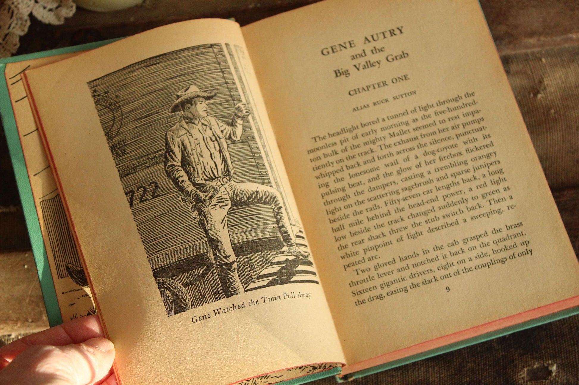 Vintage 1950s Book, "Gene Autry and the Big Valley Grab" by W.H. Hutchinson, Illustrated