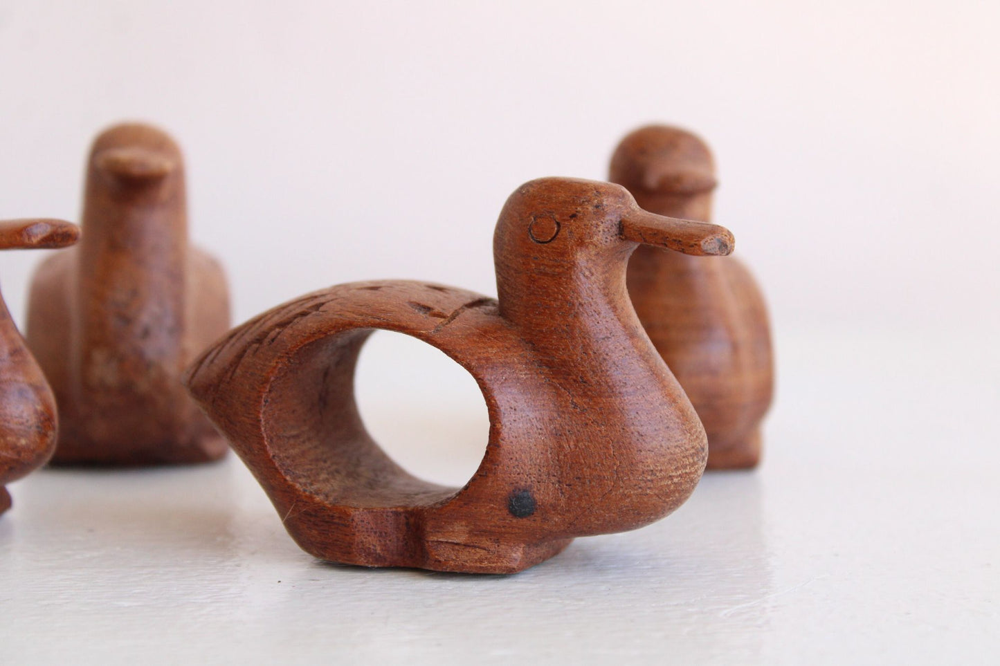Vintage Wooden Duck Napkin Rings
