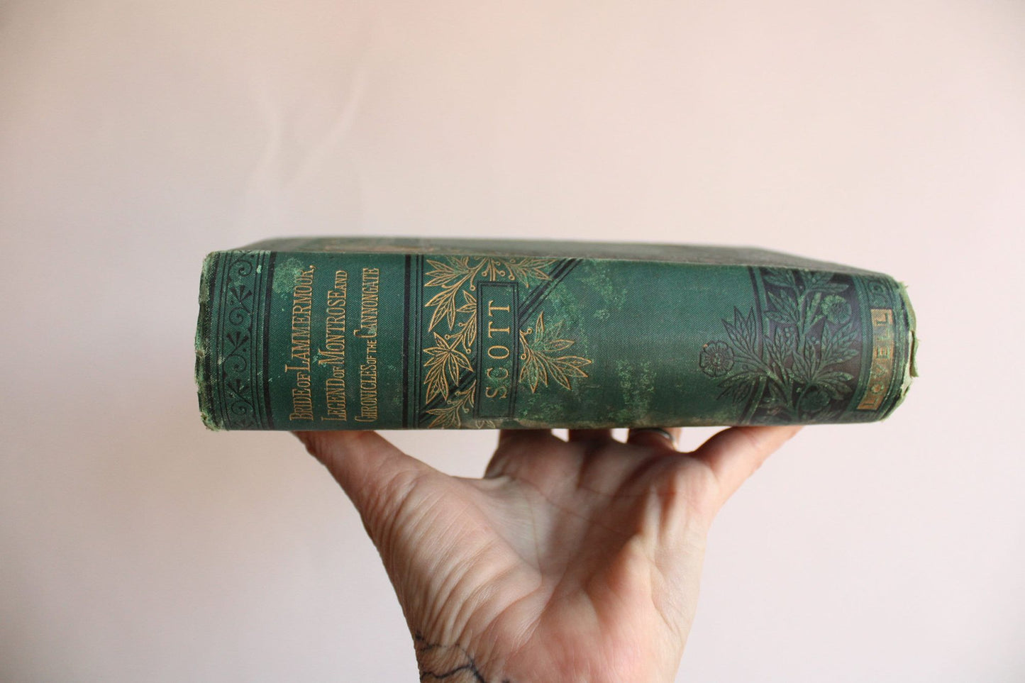Vintage 1880s Book, Sir Walter Scott "The Waverly Novels, Bride of Lammermoor, Legend of Montrose, Chronicles of Cannongate"