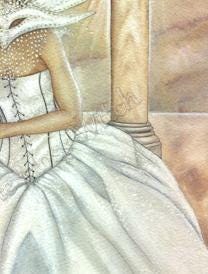 "Masque of the Elven Woman" Print