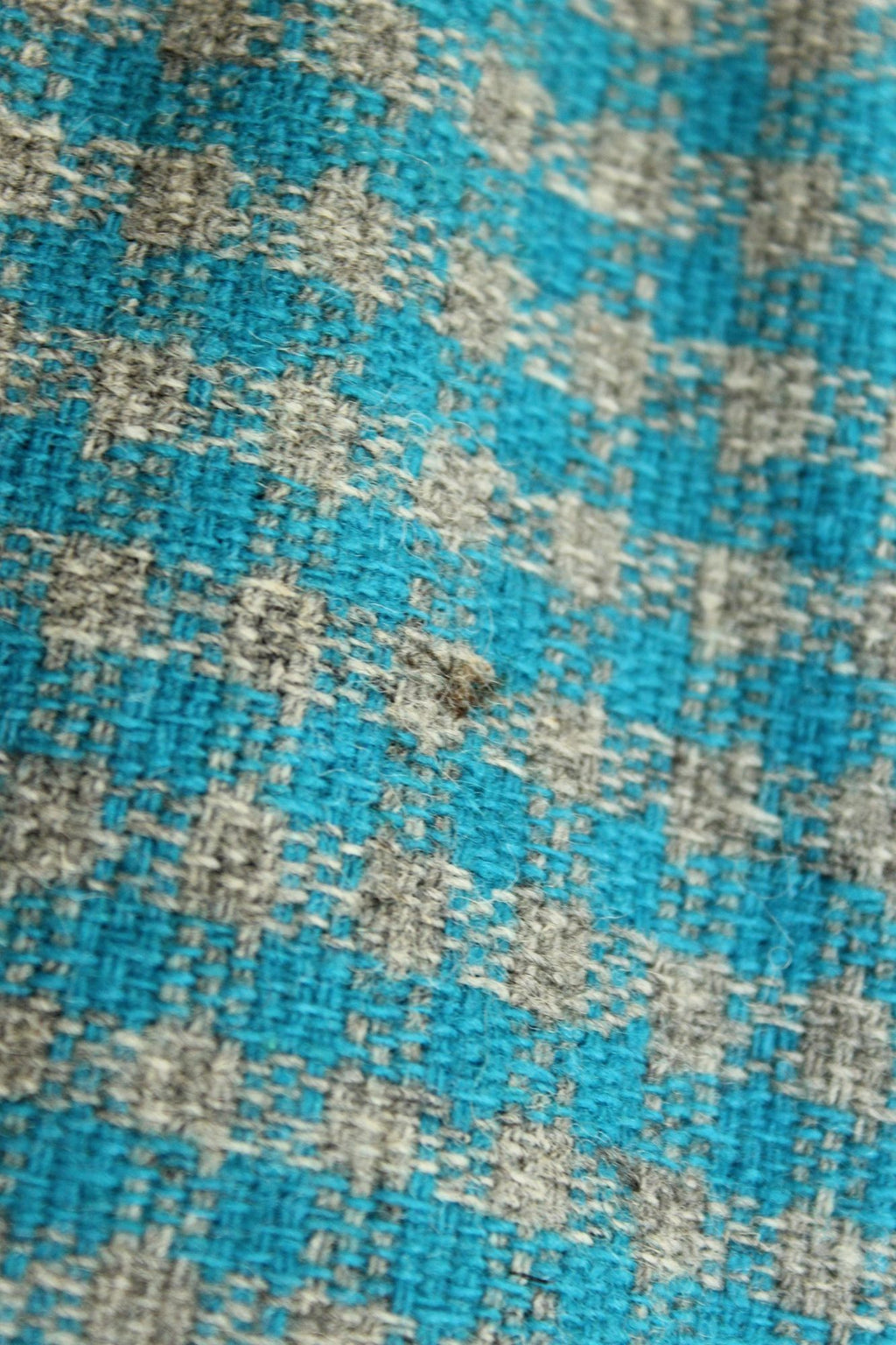 Vintage 1950s Blue and Gray Wool A Line Skirt