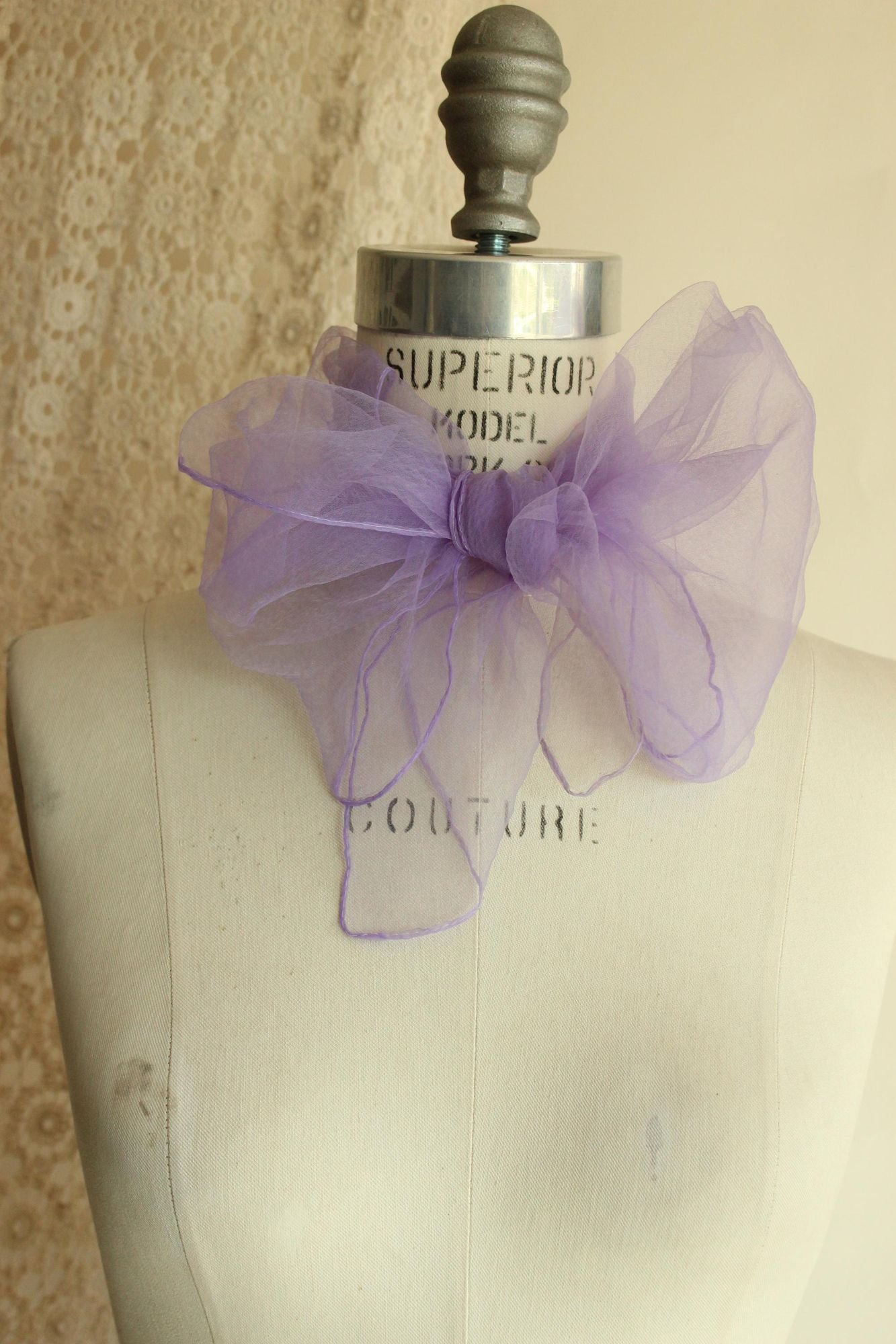 Vintage 1950s 1960s Scarf, Victor Handal Purple Nylon Chiffon Square Wrap, Made in Japan