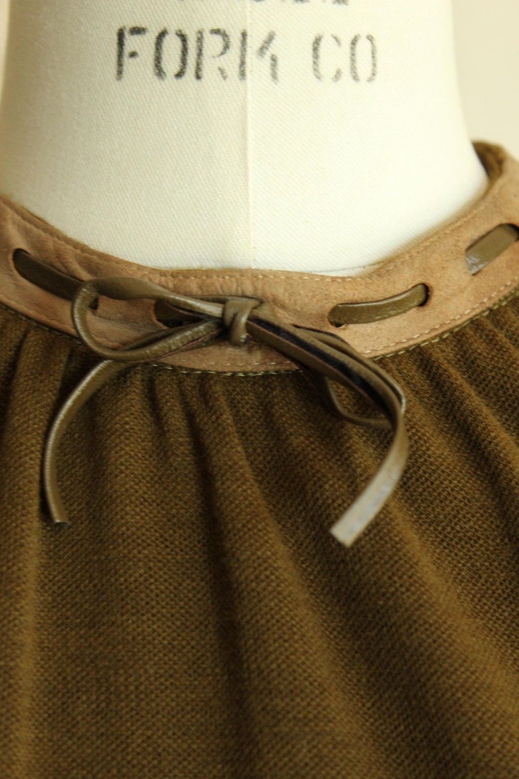 Vintage 1960s Jonathan Logan Olive Green Wool Wiggle Dress