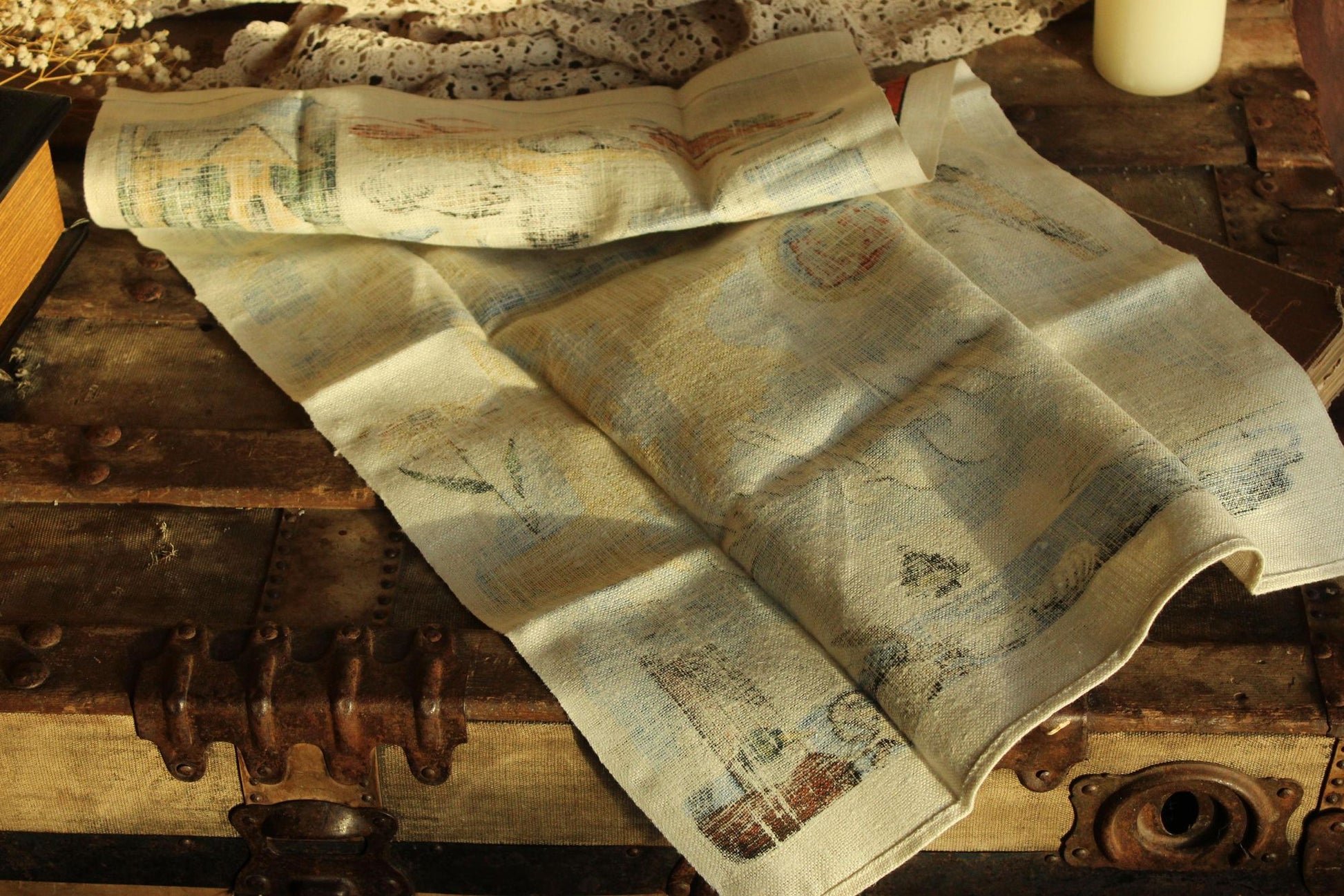 Vintage Maryland Souvenir State Landmark Towel