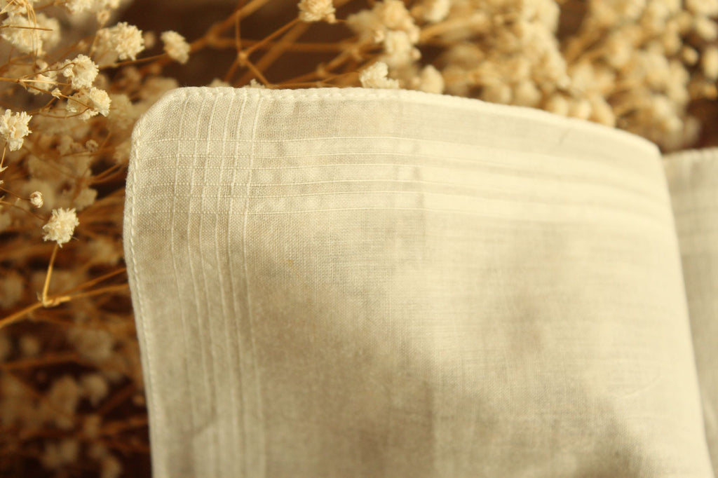 Vintage Handkerchief Embroidered with "Mother" and Yellow Roses
