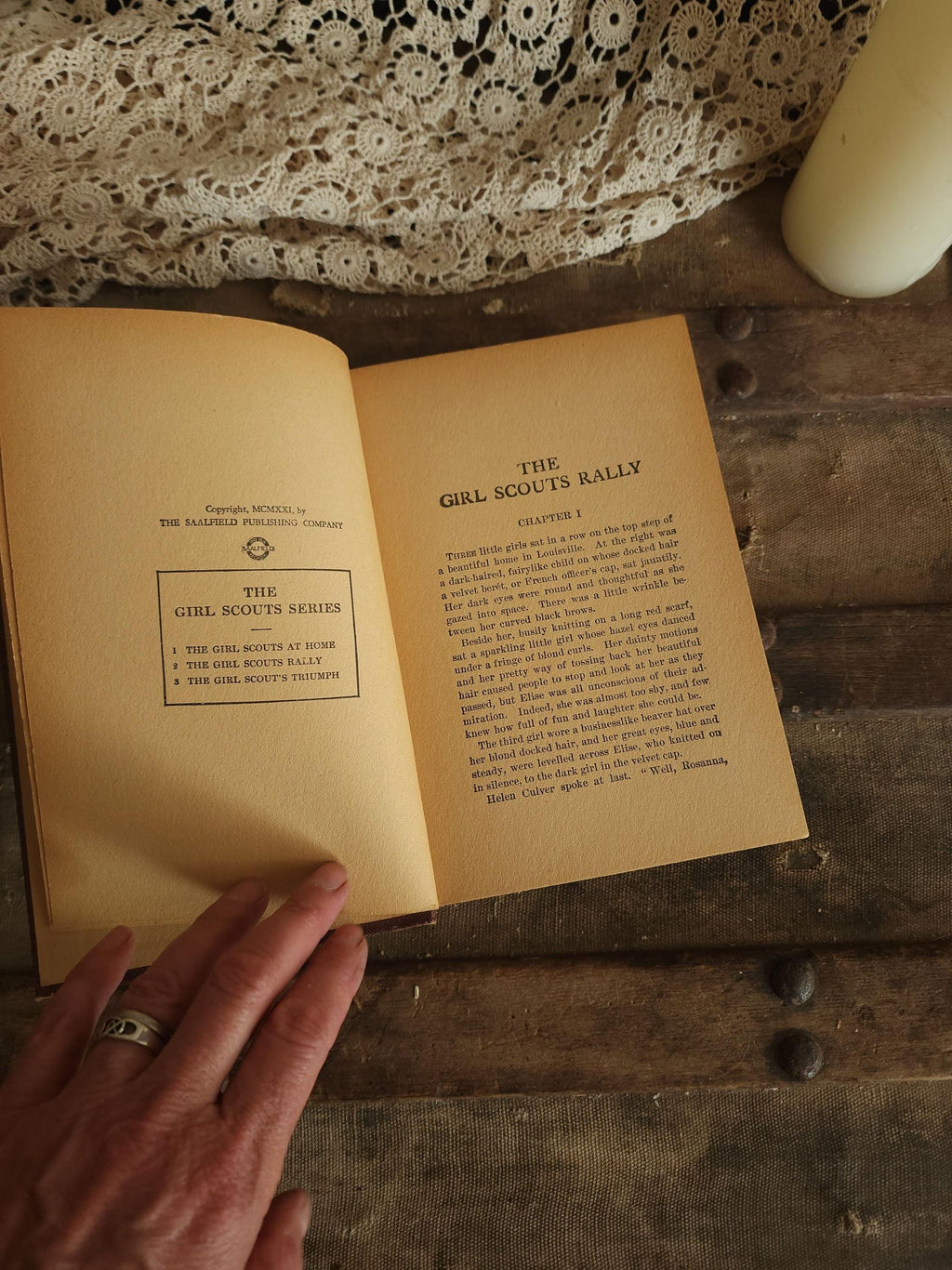 Vintage 1920s Book, "The Girl Scouts Rally; or Rosanna Wins" First Edition by Katherine Keene Galt
