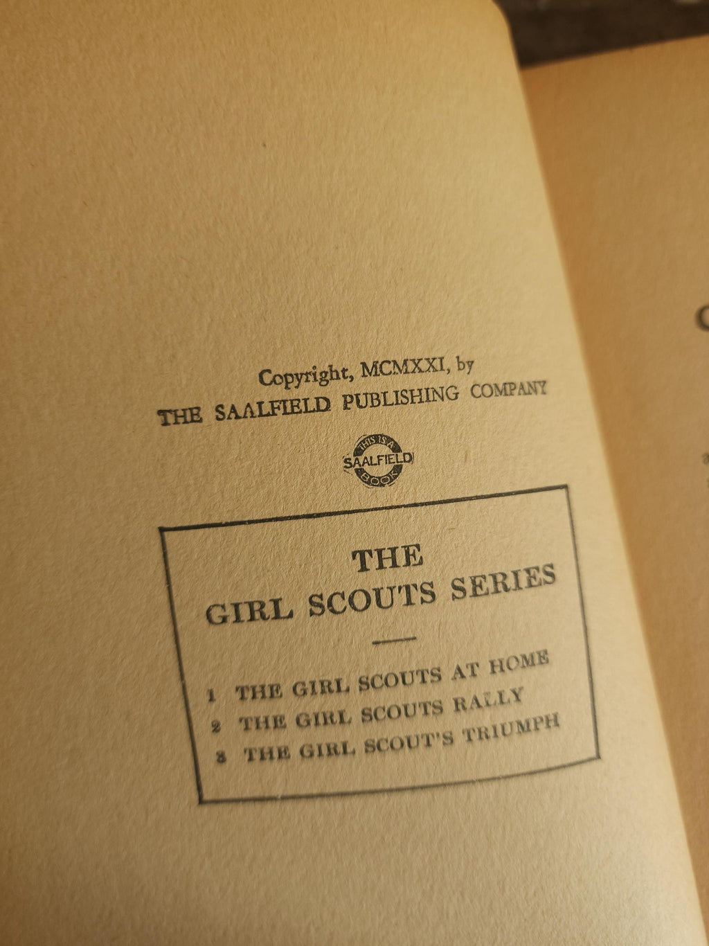 Vintage 1920s Book, "The Girl Scouts Rally; or Rosanna Wins" First Edition by Katherine Keene Galt