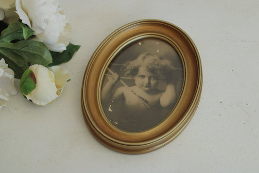 Vintage 1900s Framed Print, Cupid Awake, MB Parkinson, Pictorialism Photograph