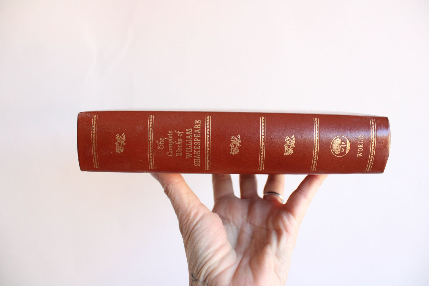 Vintage 1960s Book, The Complete Works of William Shakespeare, Leather Bound