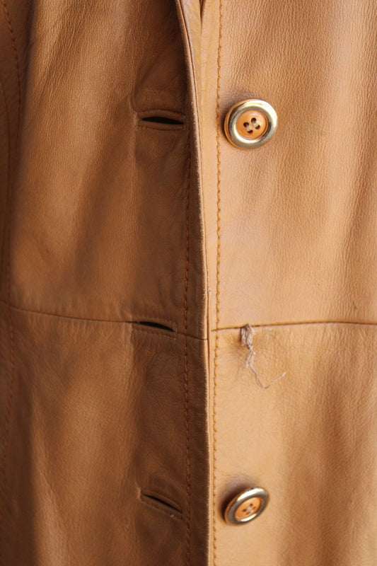 Vintage 1970s Danaya Tan Leather Jacket