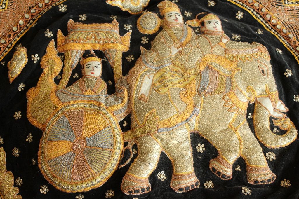 Vintage 1940s Kalaga Wall Hanging