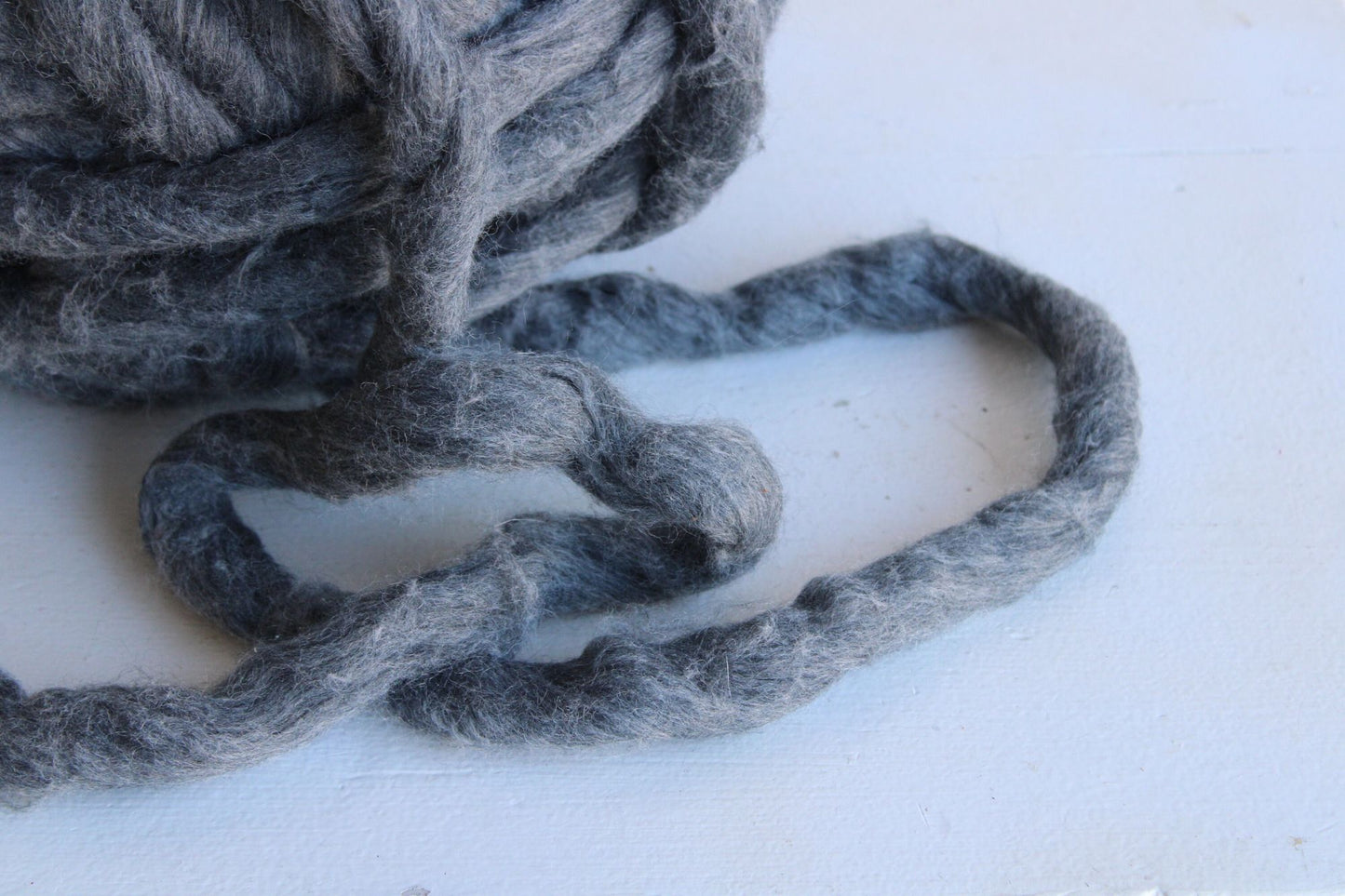 Extra Chunky Jumbo Yarn, Loops and Threads Free Spirit, Charcoal, 54 Yards, 35 oz, Knitting Supply