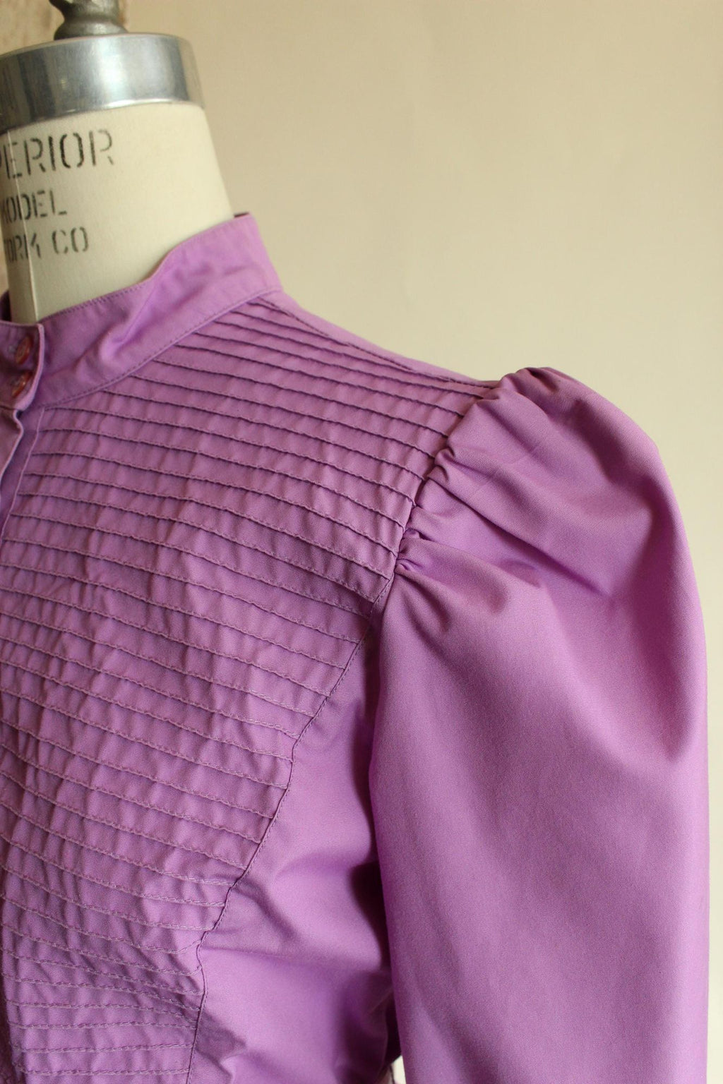 Vintage 1980s Purple Prairie Dress with Belt and Pockets