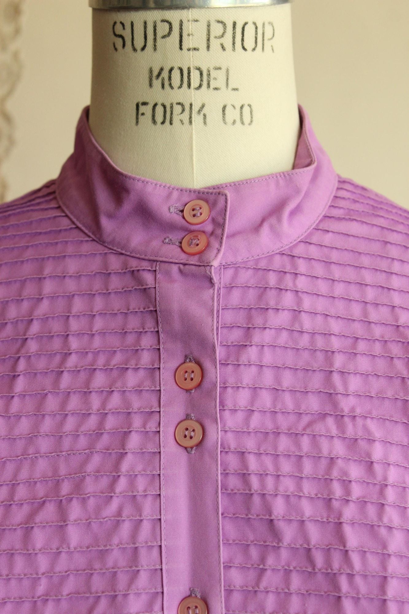 Vintage 1980s Purple Prairie Dress with Belt and Pockets