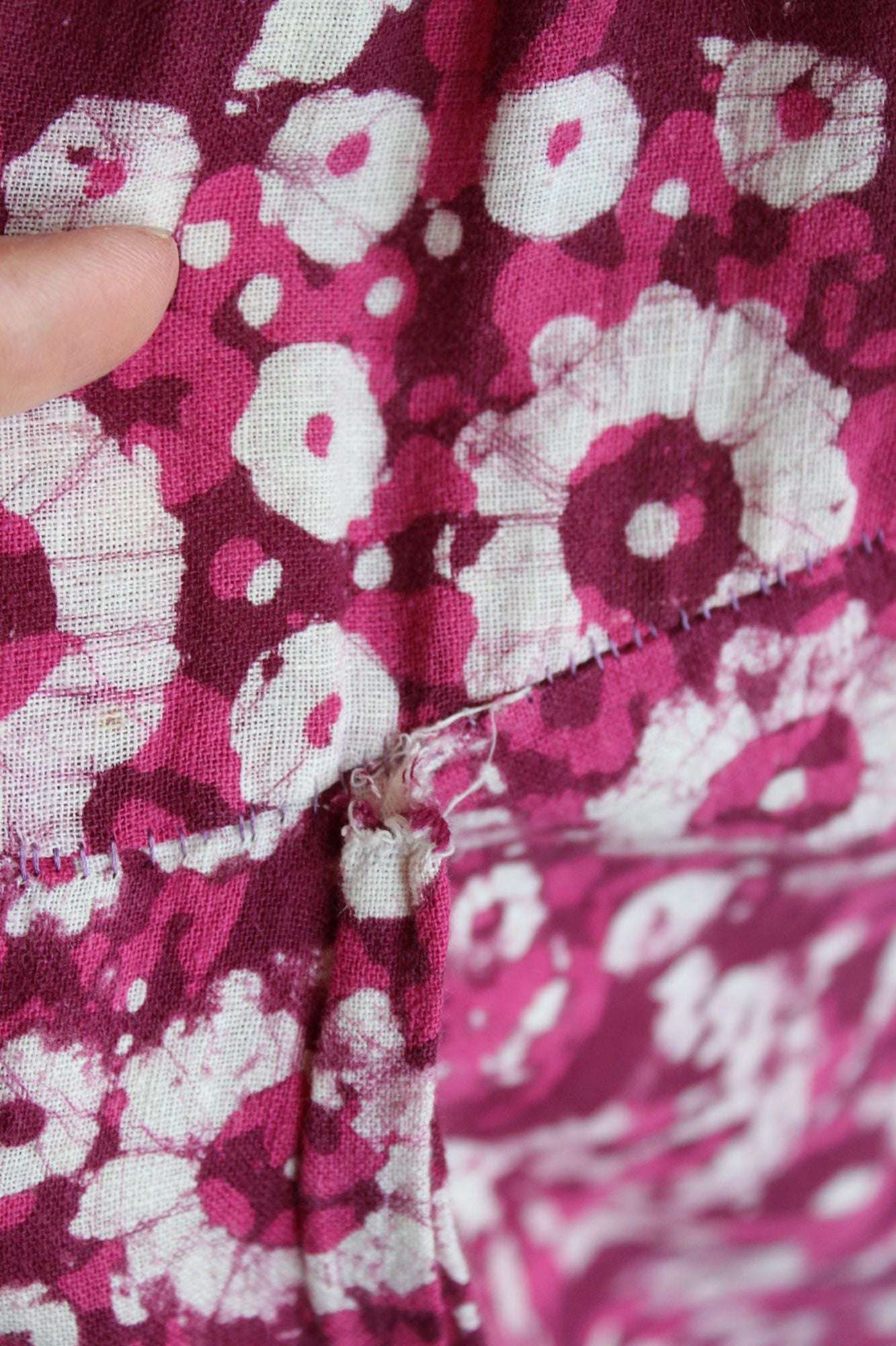 Vintage 1960s 1970s Maxi Skirt, Volup Pink & Purple Ethnic Floral Print with Lace Ruffle Trim Full Length, Boho Cottage Core Prairie Style