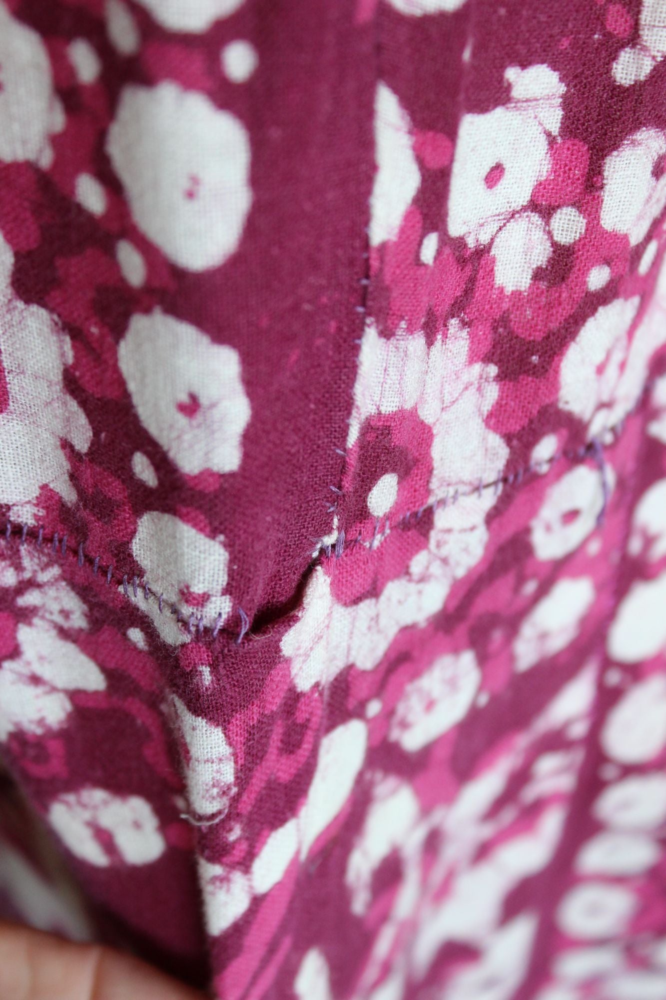 Vintage 1960s 1970s Maxi Skirt, Volup Pink & Purple Ethnic Floral Print with Lace Ruffle Trim Full Length, Boho Cottage Core Prairie Style