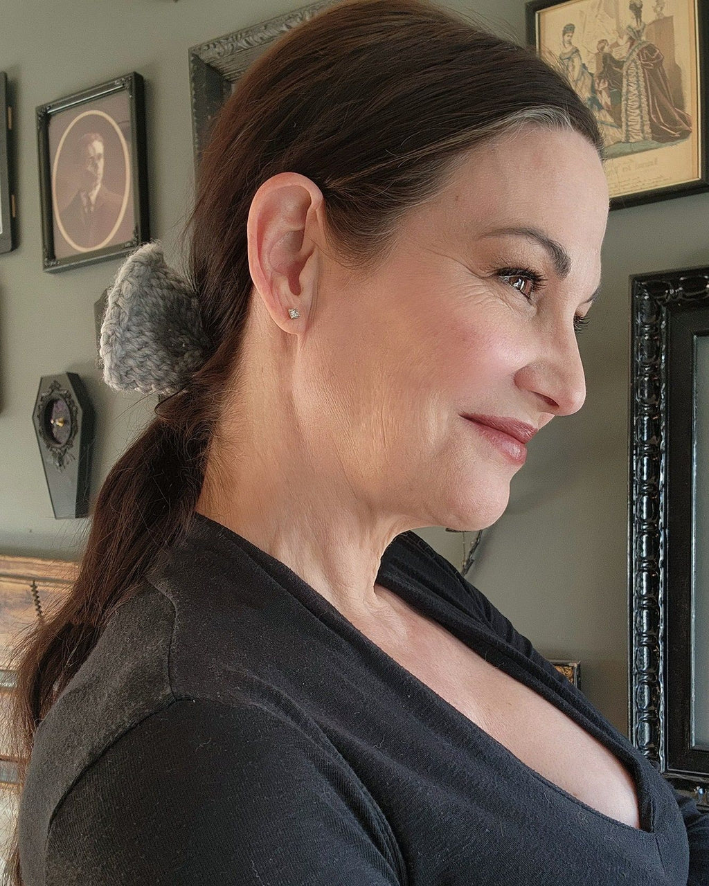 The "Ice Queen" Hand Knit Hair Bow