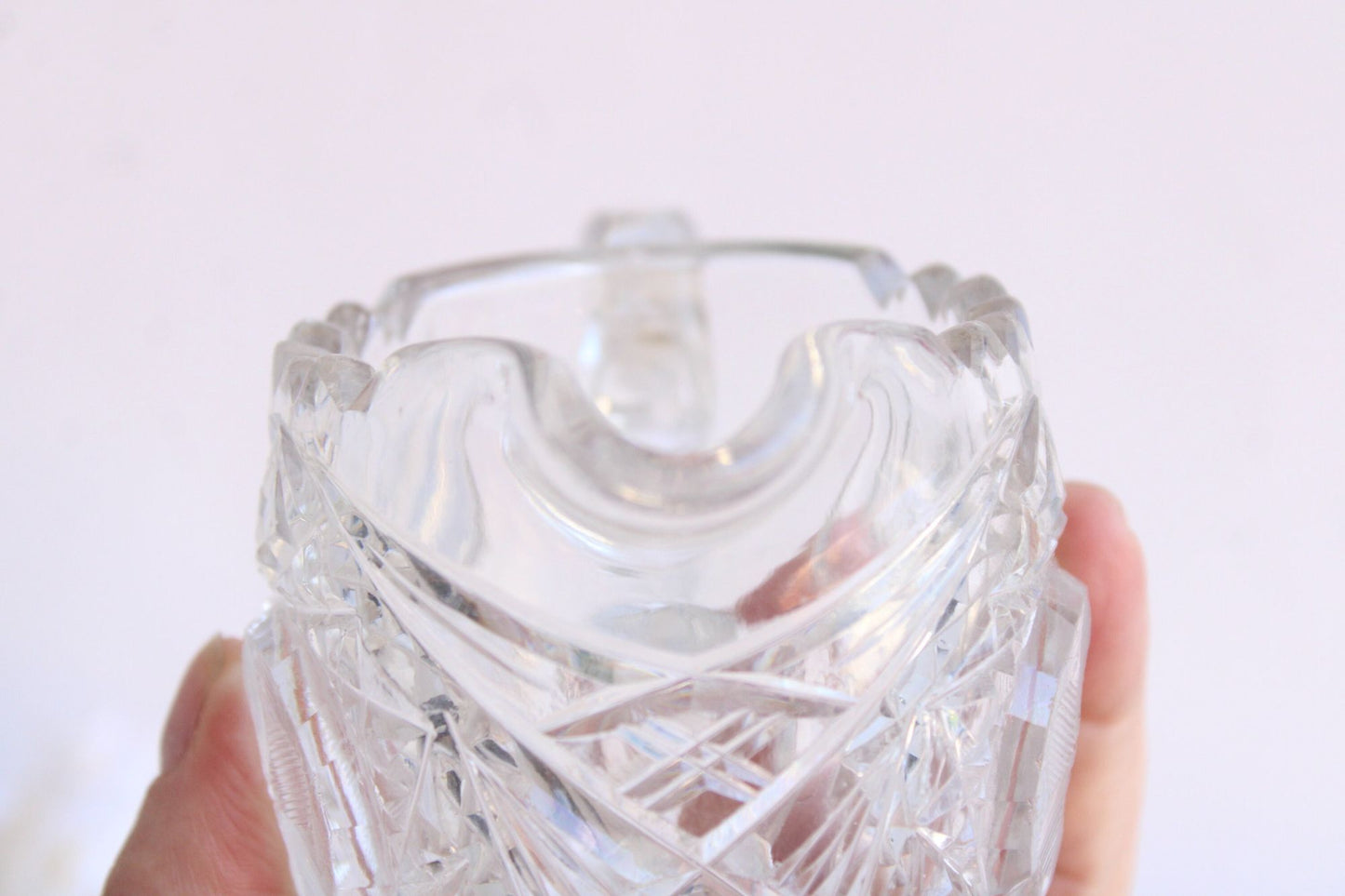 Vintage Creamer PItcher in Clear Cut Glass