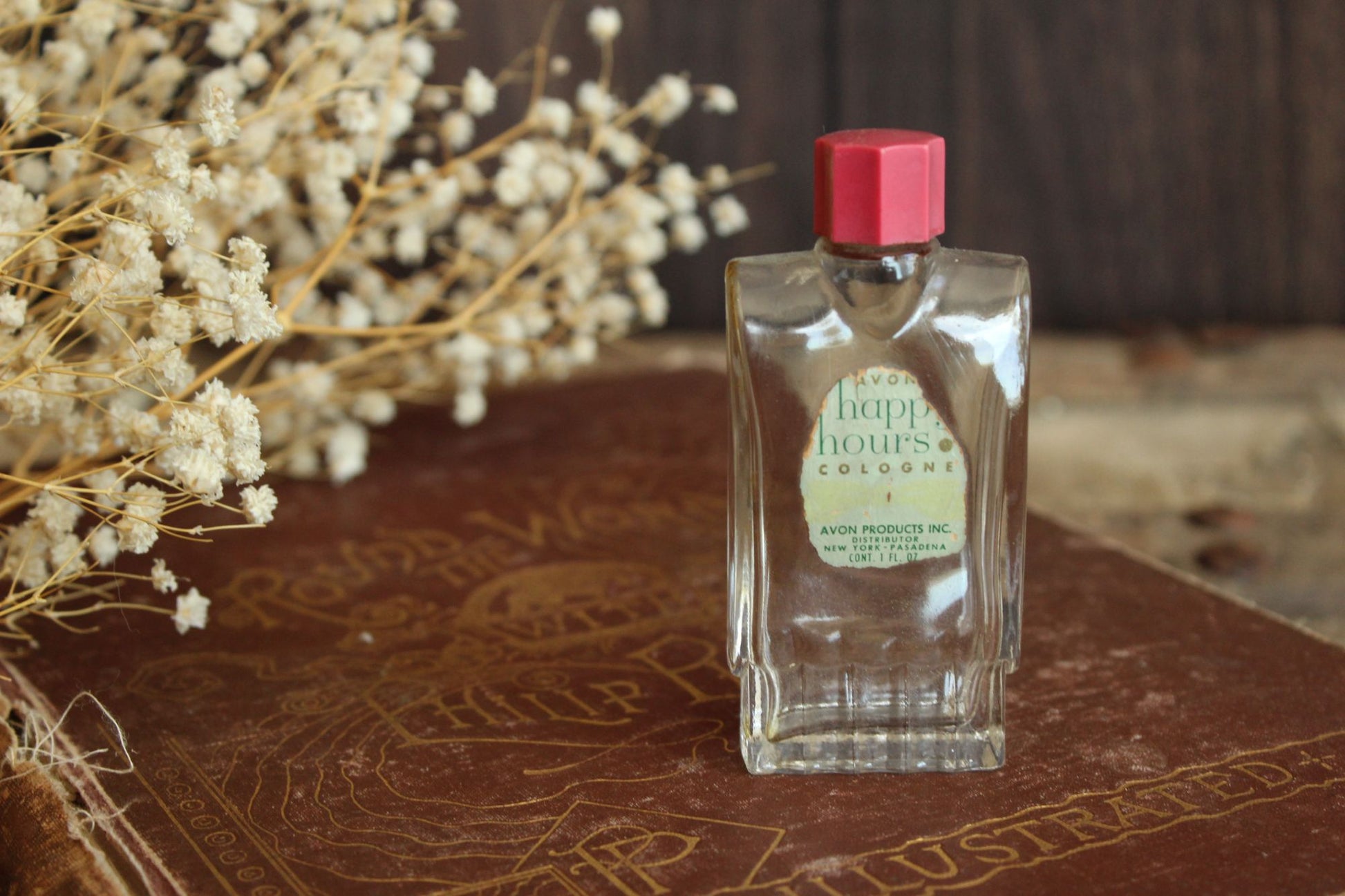 Vintage 1940s Avon Happy Hours Cologne Bottle