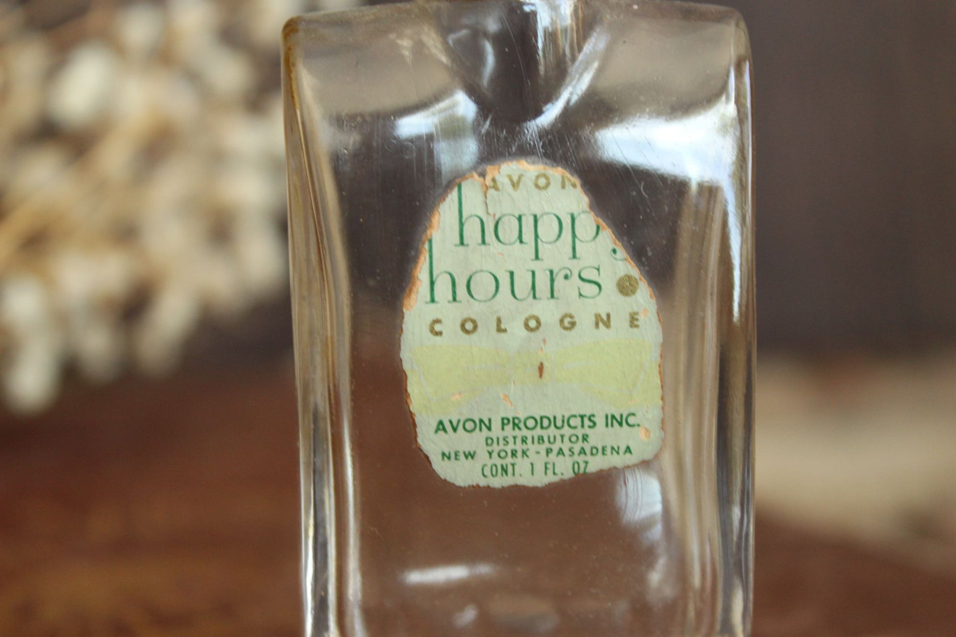Vintage 1940s Avon Happy Hours Cologne Bottle