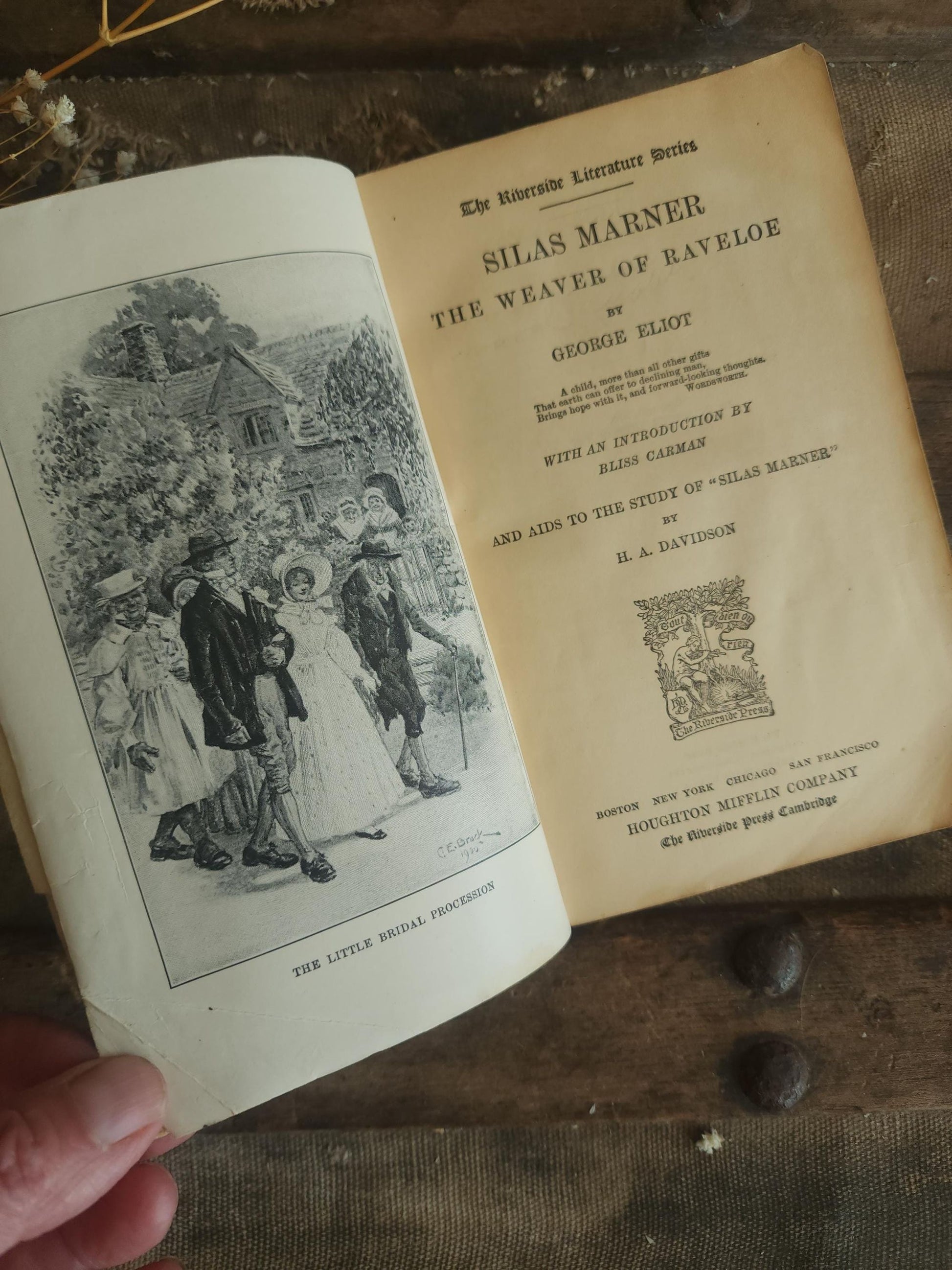 Vintage Antique 1895 Book, First Edition, "Silas Marner, The Weaver of Raveloe" by George Eliot