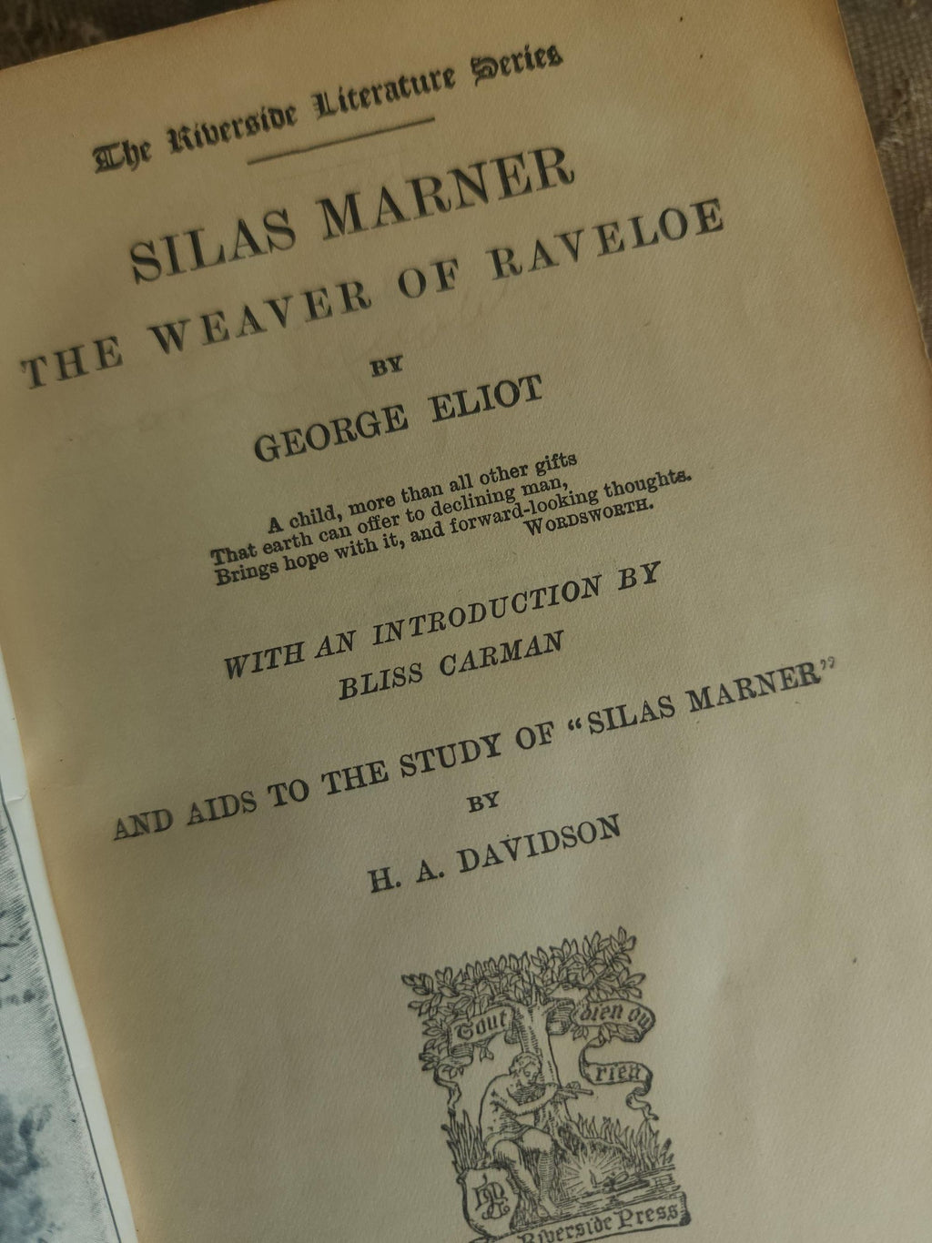 Vintage Antique 1895 Book, First Edition, "Silas Marner, The Weaver of Raveloe" by George Eliot