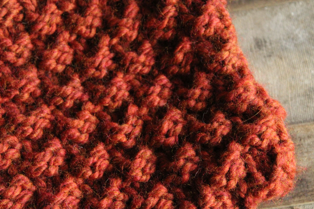 "Cinnamon" Hand Knit Book Pouch or Cover