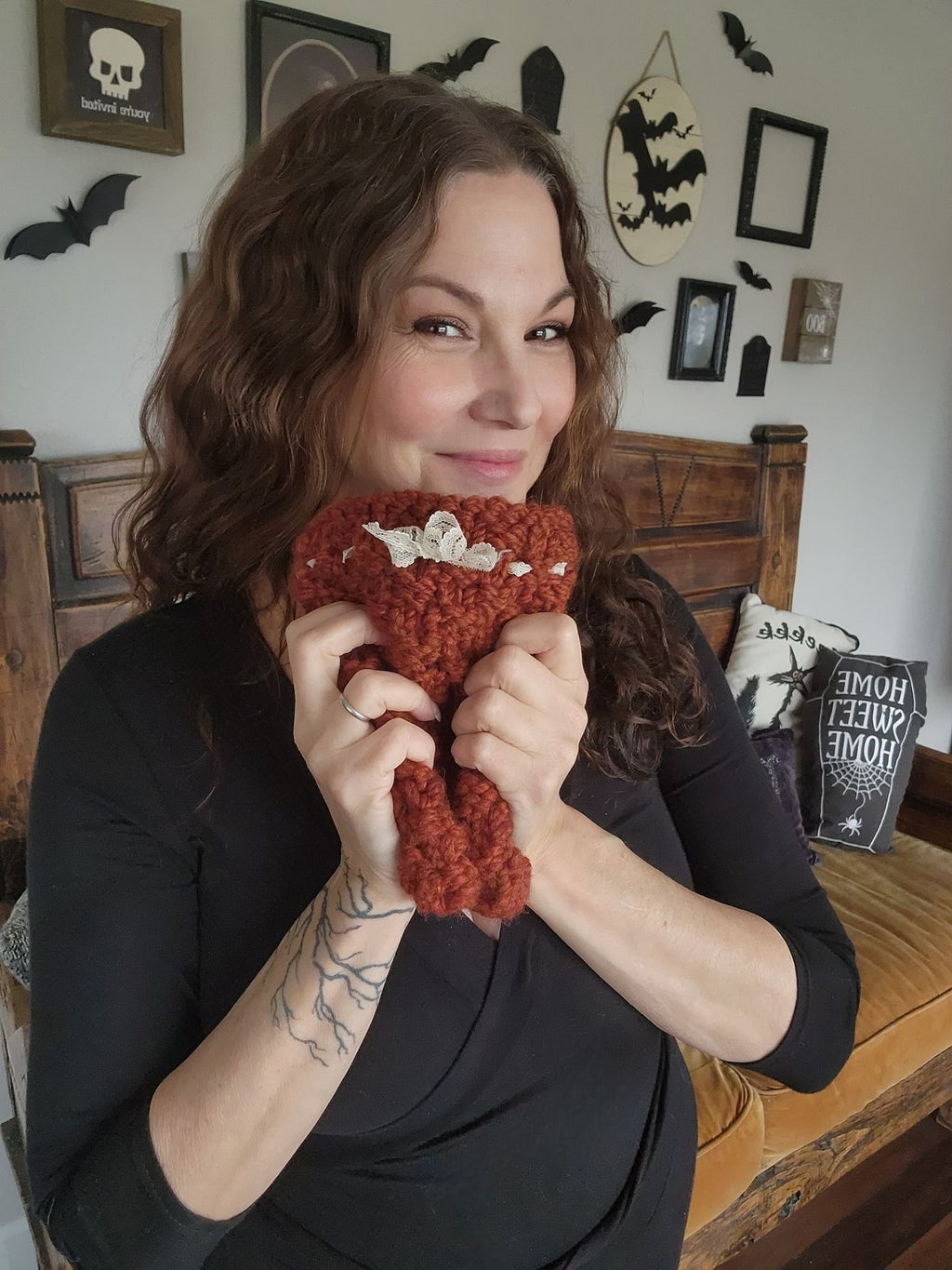 "Cinnamon" Hand Knit Book Pouch or Cover