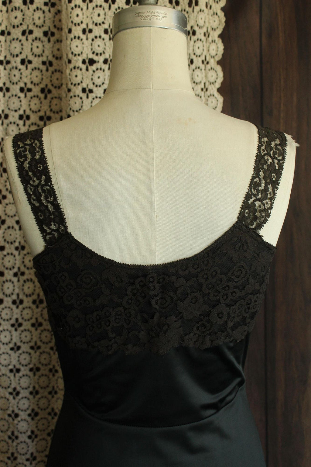 Vintage 1950s Full Slip with Lace Trim by Back Magic