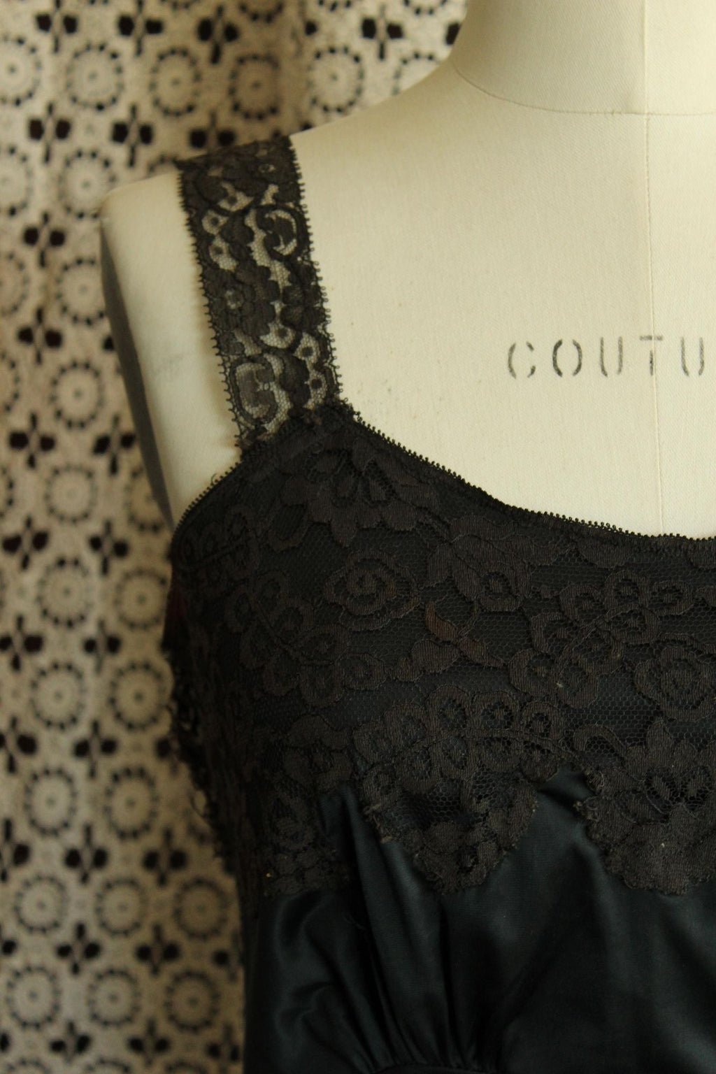 Vintage 1950s Full Slip with Lace Trim by Back Magic