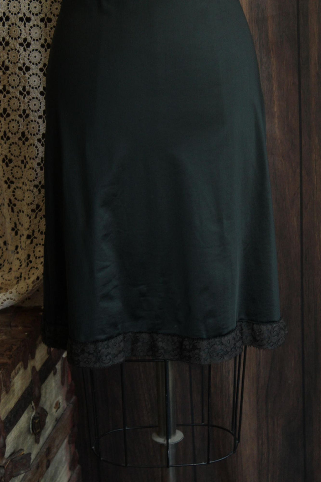 Vintage 1950s Full Slip with Lace Trim by Back Magic
