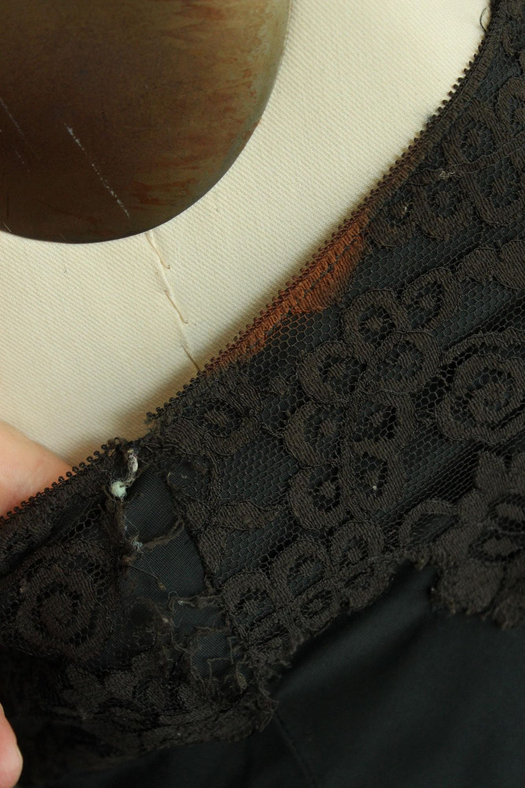 Vintage 1950s Full Slip with Lace Trim by Back Magic