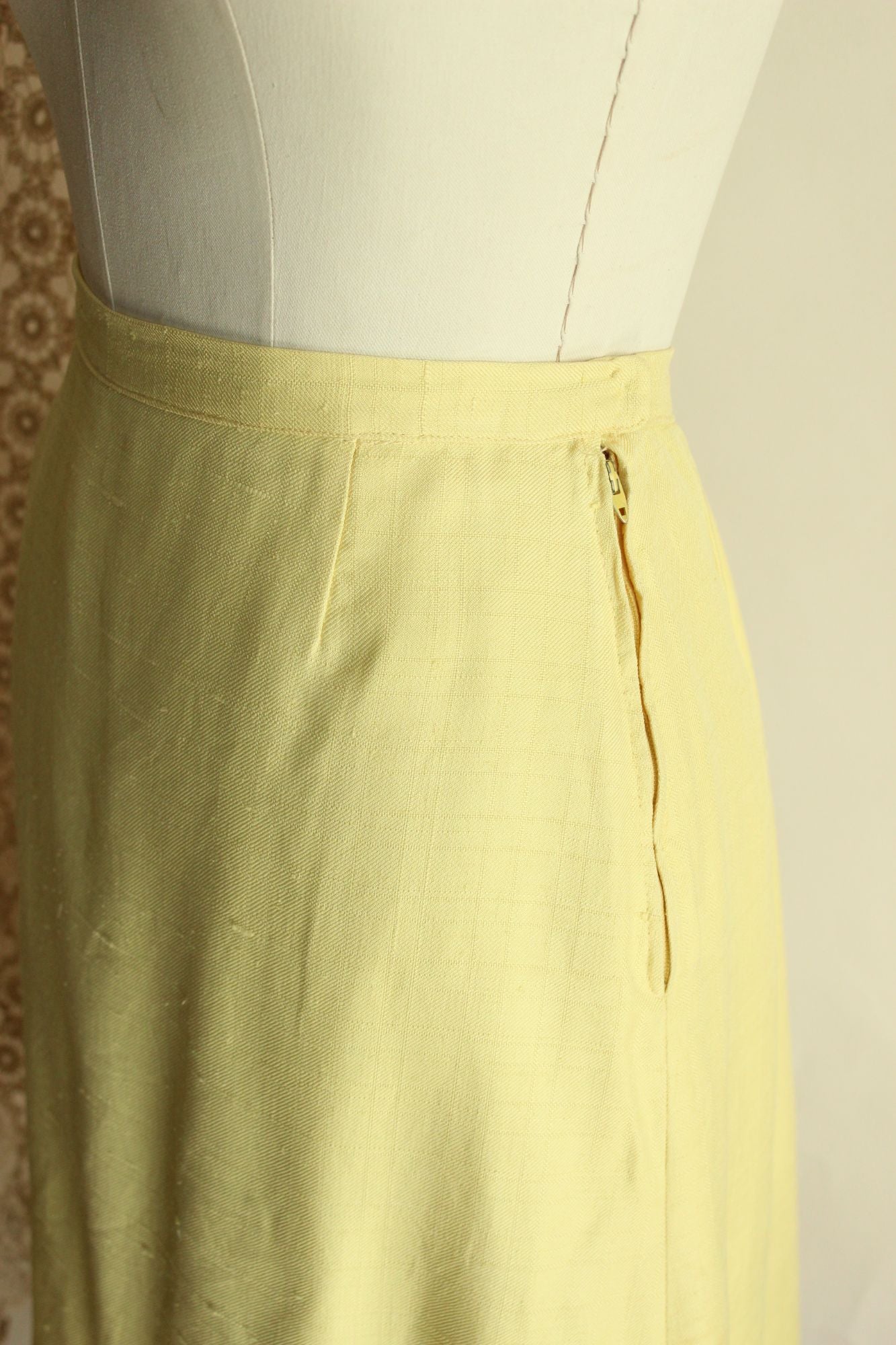 Vintage 1960s Vogue Paris Original Yellow Linen Three Piece Suit