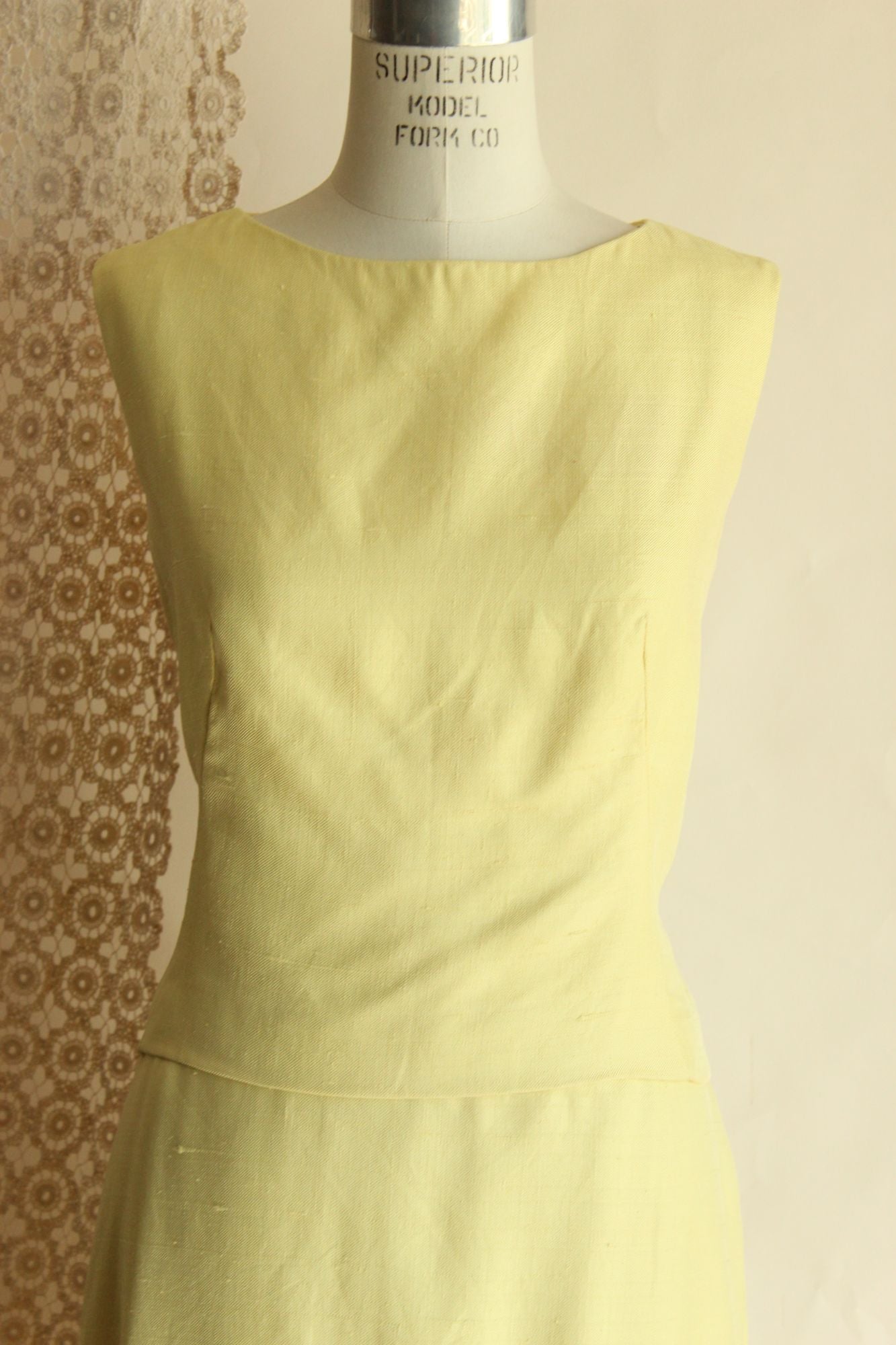 Vintage 1960s Vogue Paris Original Yellow Linen Three Piece Suit