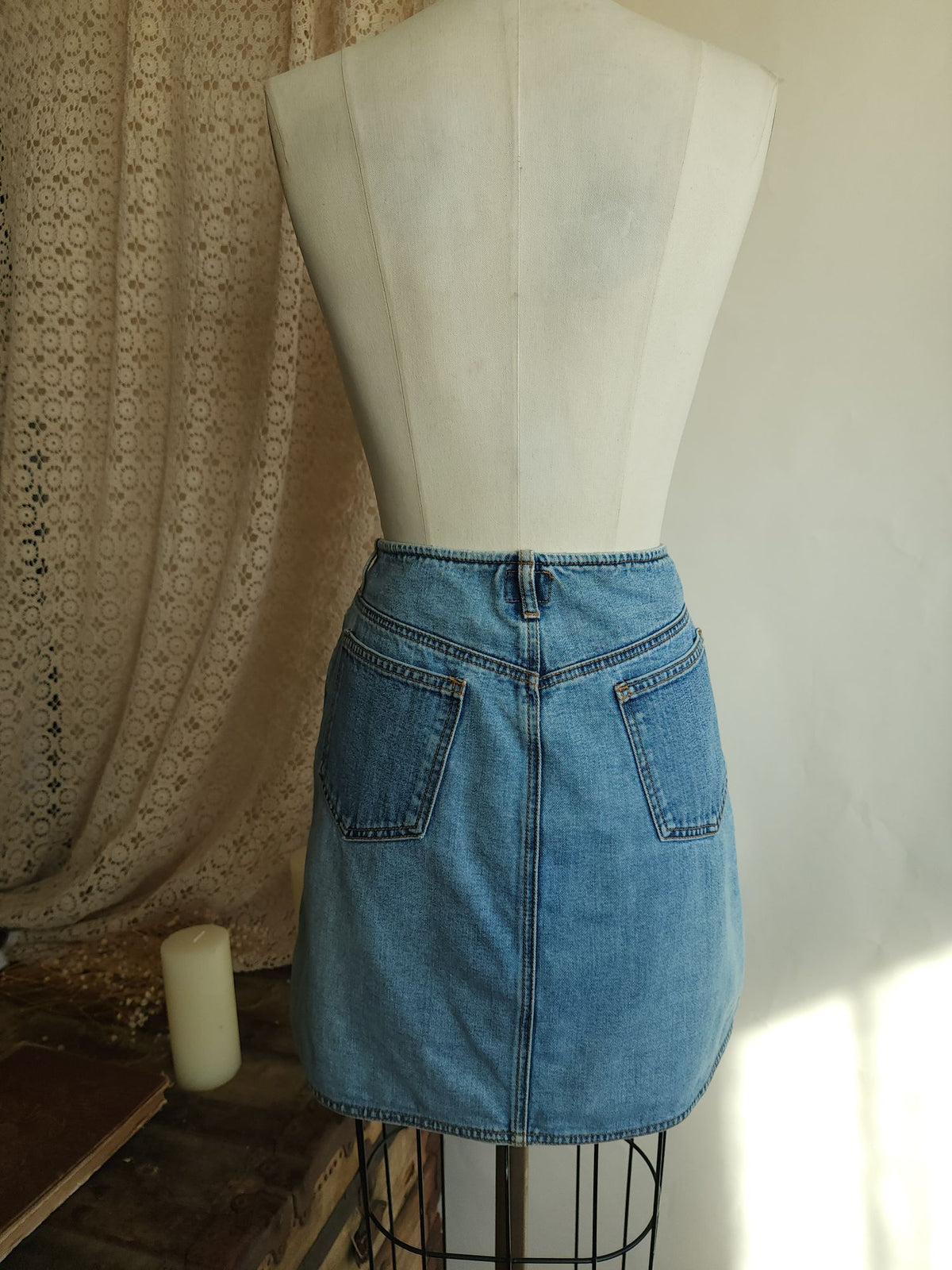 Vintage 2000s Calvin Klein Denim Mini Skirt