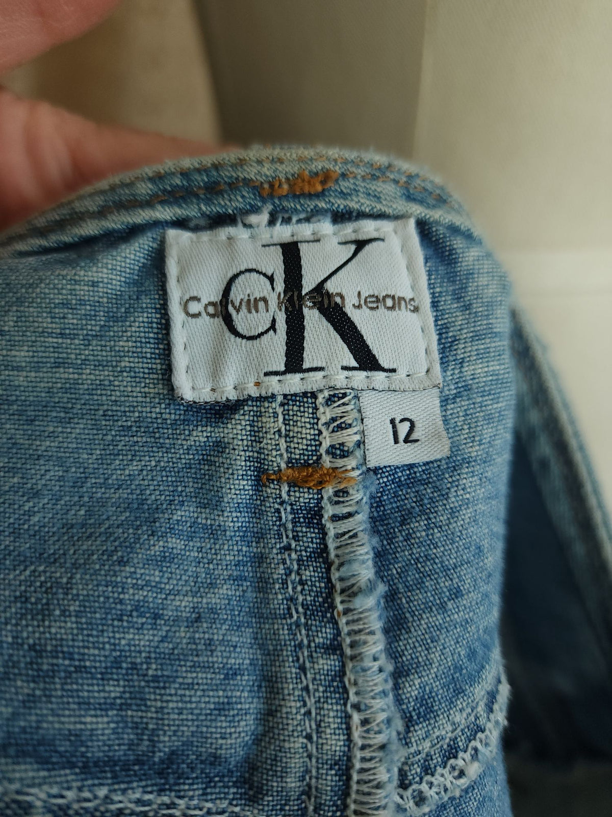 Vintage 2000s Calvin Klein Denim Mini Skirt