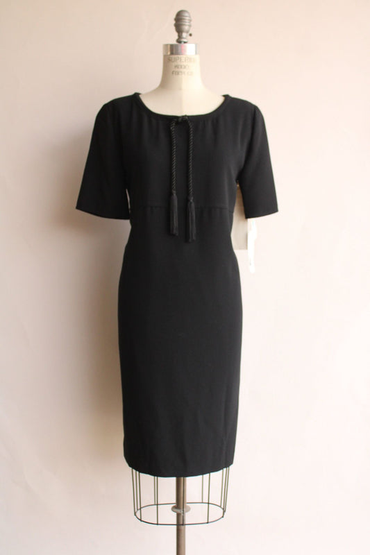 Vintage 1990s New with Tags Rena Rowan for Saville Black Dress