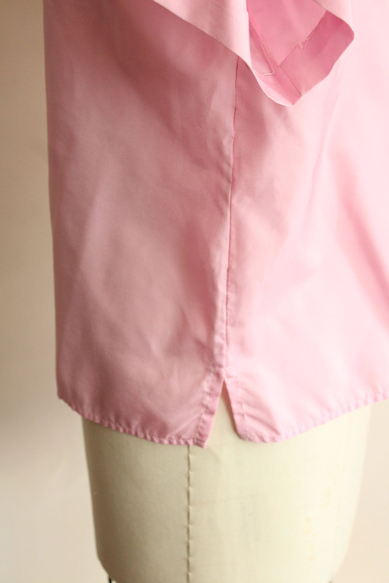 Vintage 1990s Pink Blouse with Buttons at Shoulder