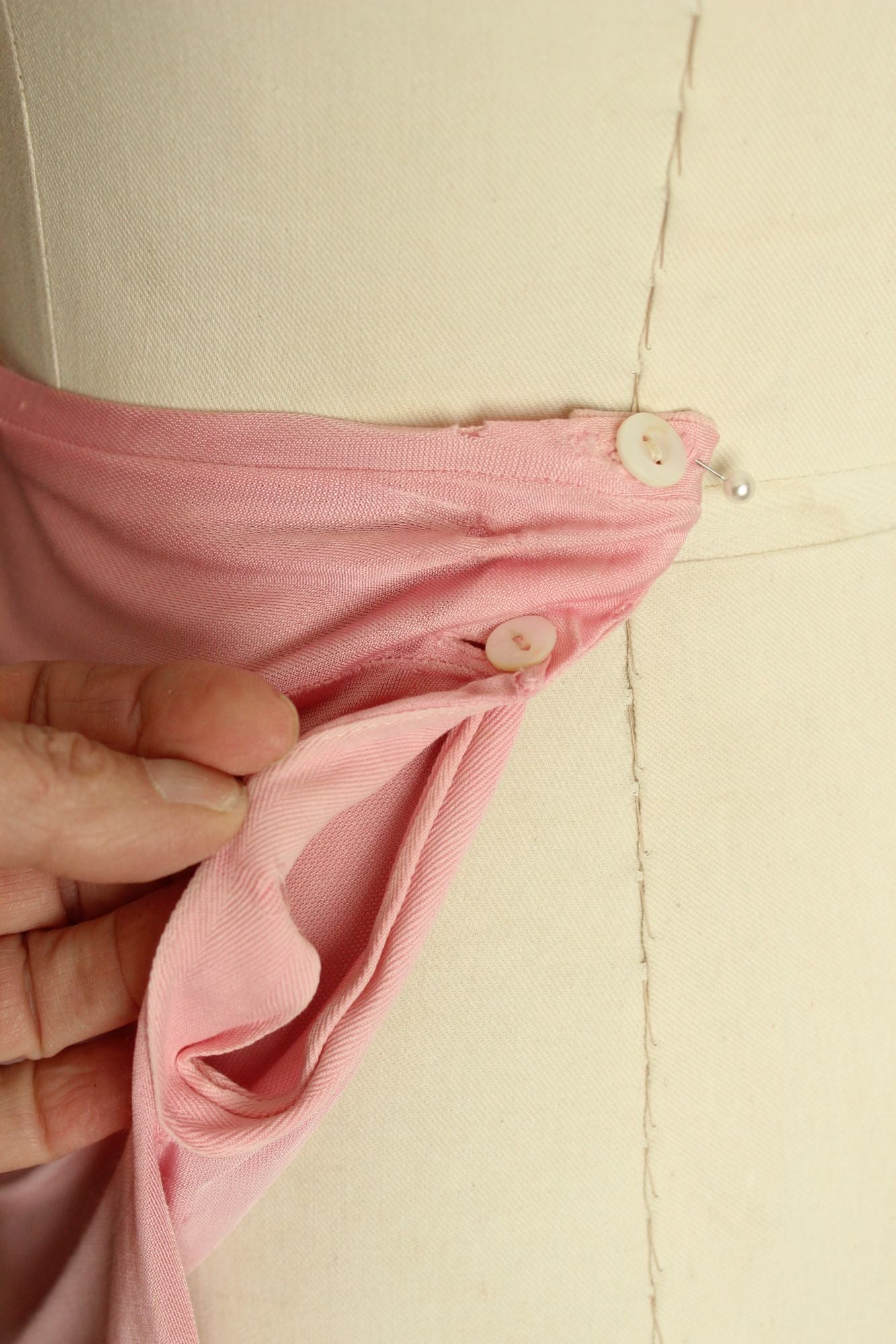 Vintage 1940s Pink Highwaisted Tap Pant