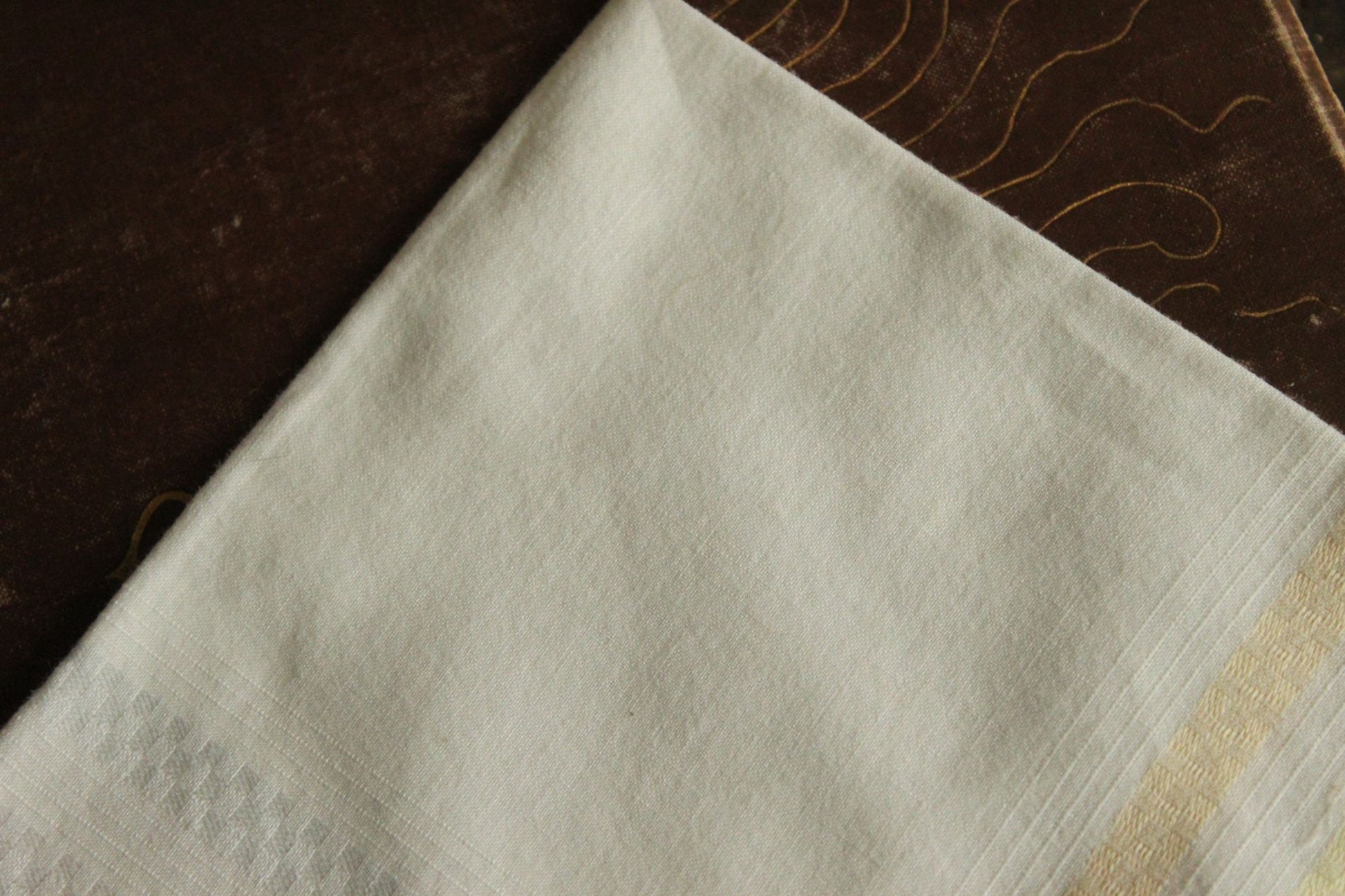 Vintage White Hanky With Pastel Stripes