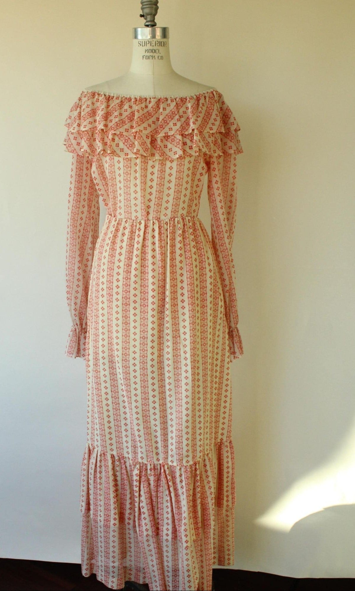 Vintage 1960s 1970s Peasant Style Skirt and Blouse by Neiman-Marcus