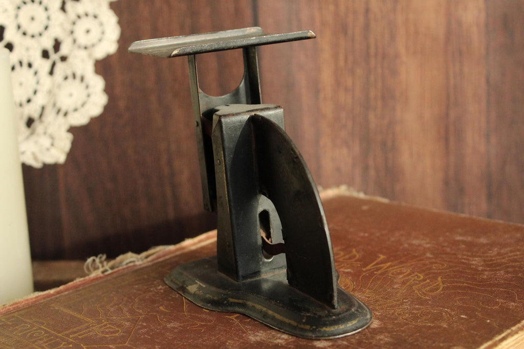 Vintage 1910s Triner Gem Postal Scale WW1 Painted Black, Rare Dual Rates