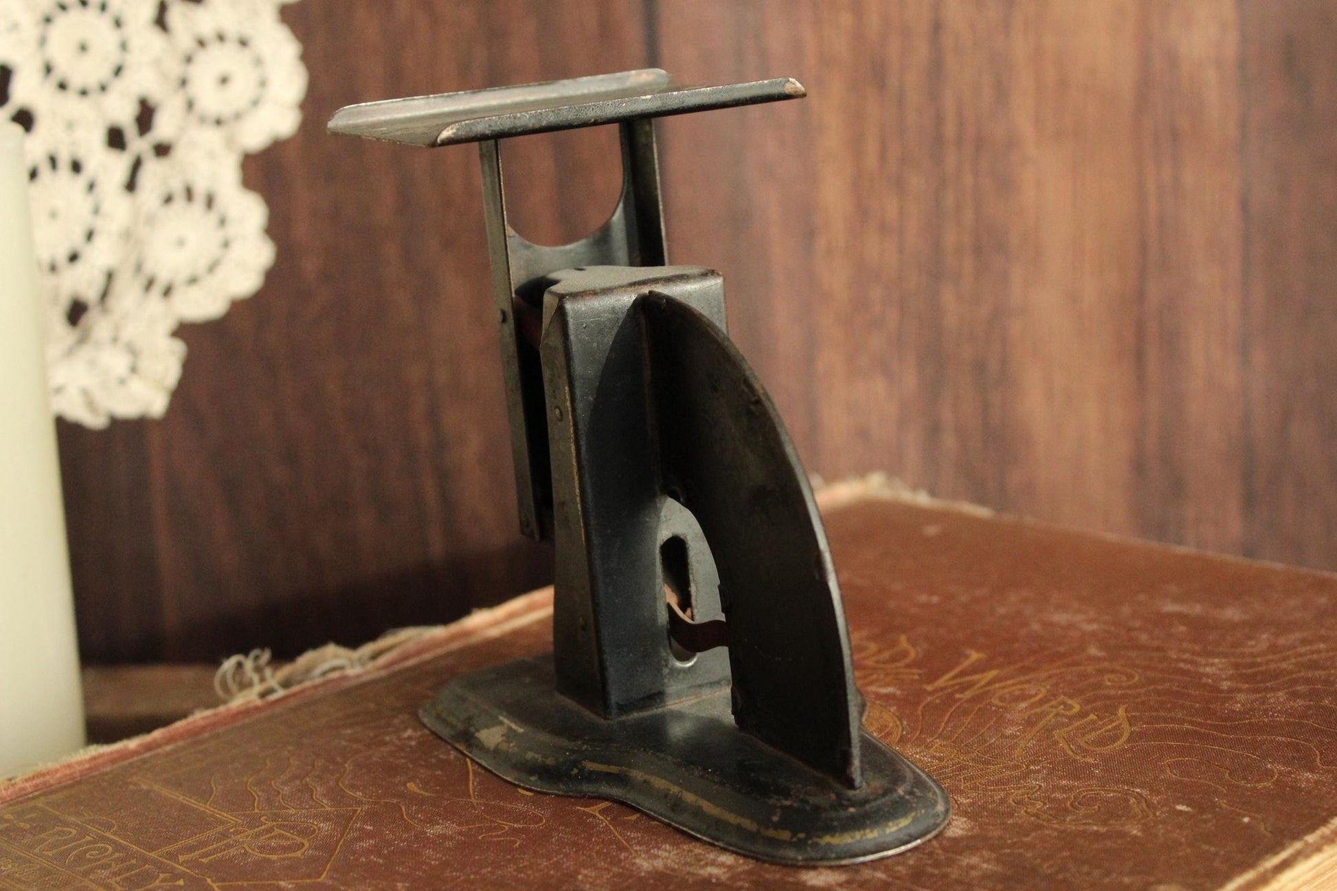 Vintage 1910s Triner Gem Postal Scale WW1 Painted Black, Rare Dual Rates