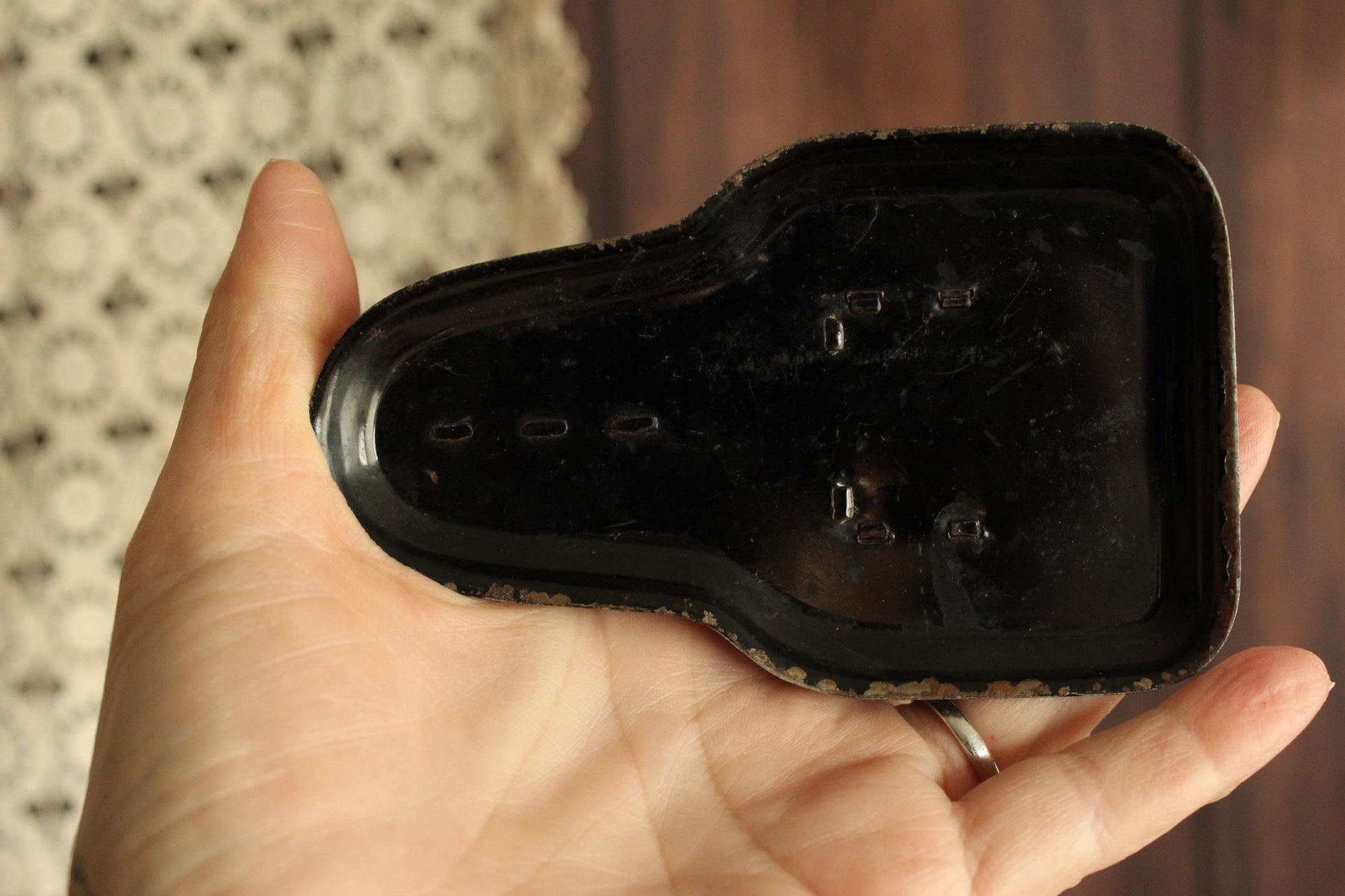 Vintage 1910s Triner Gem Postal Scale WW1 Painted Black, Rare Dual Rates