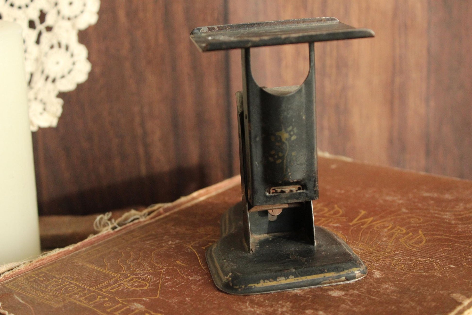 Vintage 1910s Triner Gem Postal Scale WW1 Painted Black, Rare Dual Rates