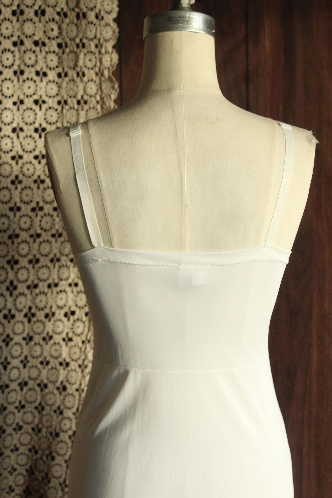 Vintage 1970s Montgomery Ward Ankle Length White Slip