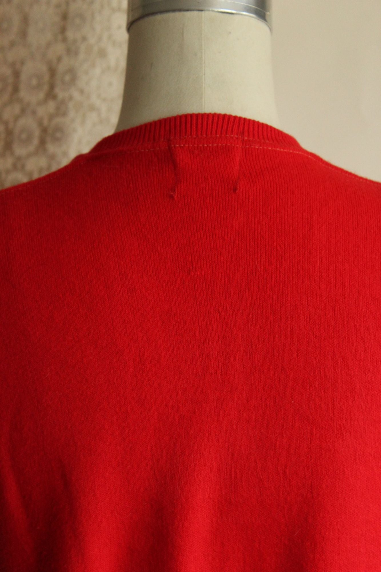 Vintage 1950s Marston's Red Orlon V Neck Sweater Vest