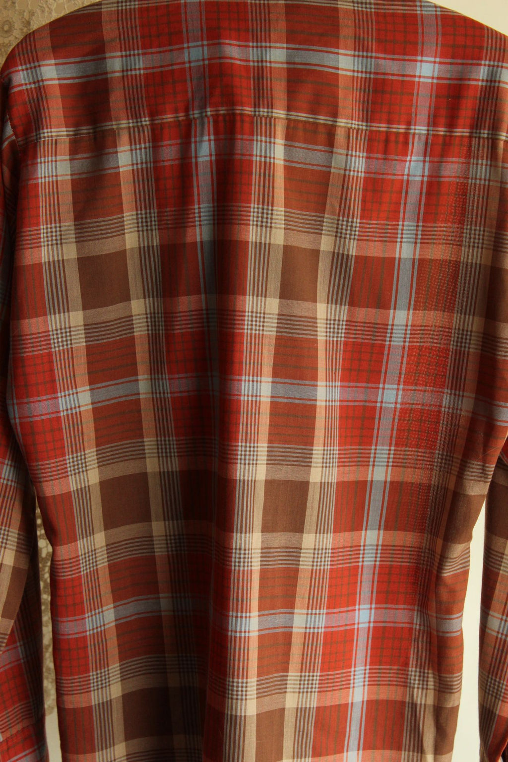 Vintage 1970s Viking Orange Plaid Button Down Shirt
