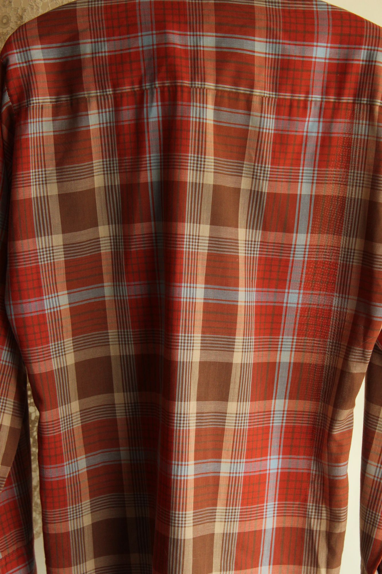 Vintage 1970s Viking Orange Plaid Button Down Shirt