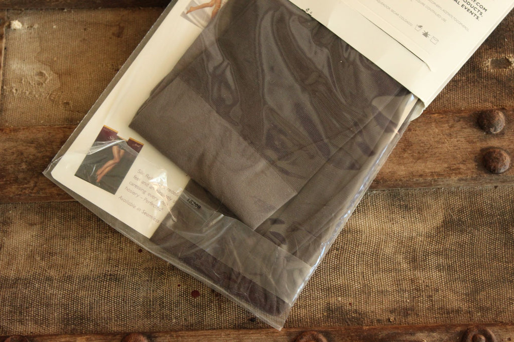 Vintage 1990s 2000s Pantyhose, New Hanes Barely Black, Size A-B